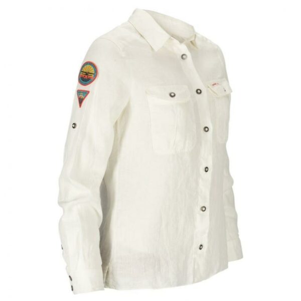 Amundsen Sport Amundsen Safari Linen Shirt Dame Natur wsh58.1.610 Gjertsen Sport 1
