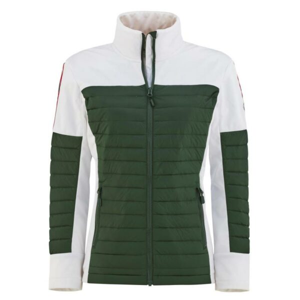 Les Arcs Les Arcs Mia Hybrid Jacket Dame White-Olive Gjertsen Sport 1