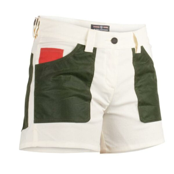 Amundsen Sport Amundsen 5Incher Field Shorts Dame Offwhite-Grønn wss53.2.012 Gjertsen Sport 1