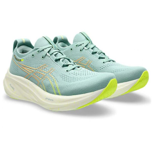 Asics Asics Gel Nimbus 26 Dame Celadon-Yellow 1012B601 Gjertsen Sport 1 2 3 4 5 6 7 8 9 10