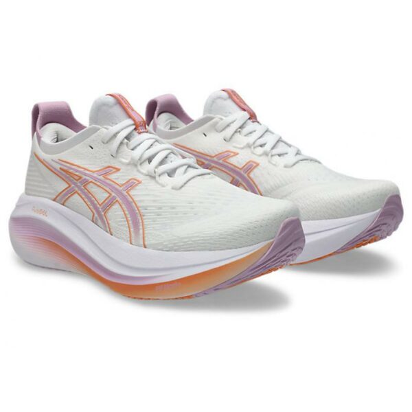 Asics Asics Gel Nimbus 27 Dame White-Leight Ube 1012B753 Gjertsen Sport