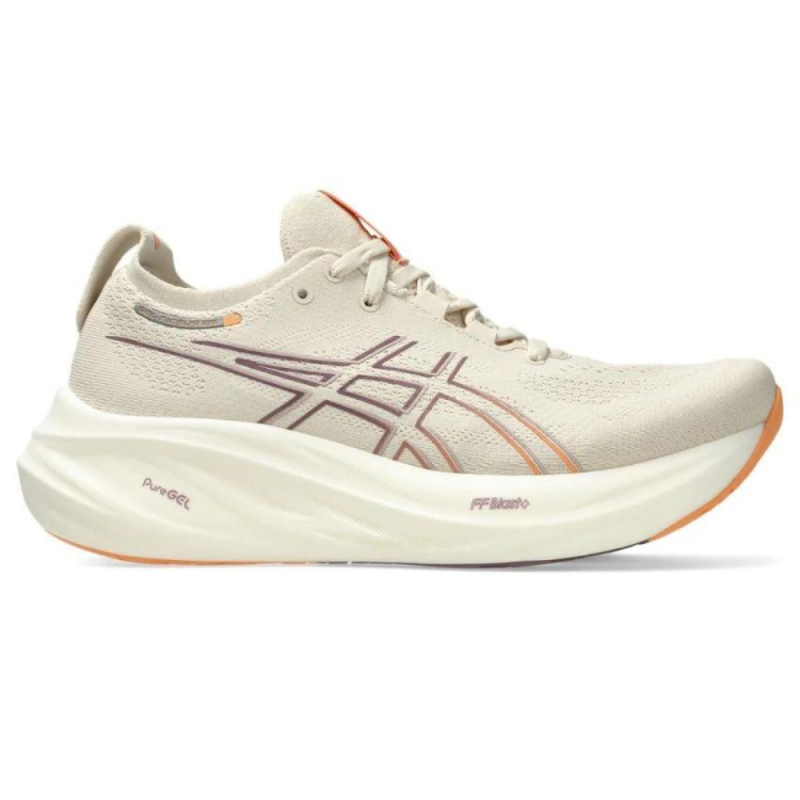 Asics Asics Gel-Nimbus 26 Dame Oatmeal -Faded Orange 1012B601 Gjertsen Sport 1