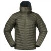 Bergans Bergans Røros Dun Light Jakke Dame Hood Green Mud herre 7680 Gjertsen Sport 1