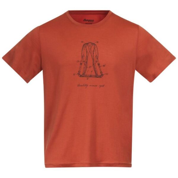 Bergans Bergans Graphic Wool T-skjorte Brick herre 6878 Gjertsen Sport 1