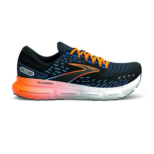 Brooks Brooks Glycerin 20 Herre Black-Classic Blue-Orange 1103821D Gjertsen Sport 1