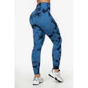 Famme Famme Ti Dye Scrunch Leggings Blue TIDSLS-BA Gjertsen Sport 1