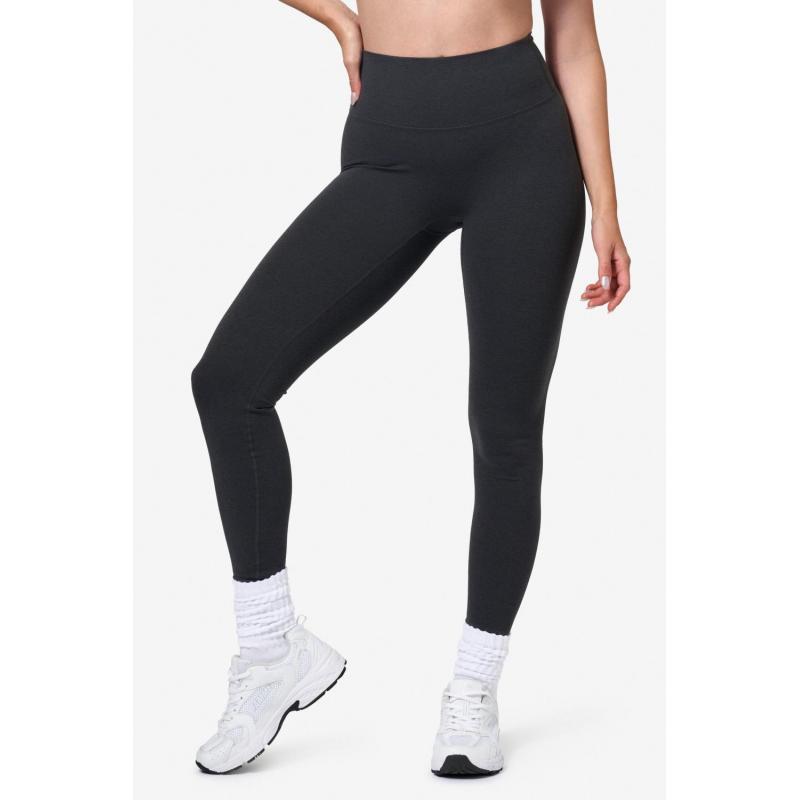 Famme Softy Leggings Sort Black Melange