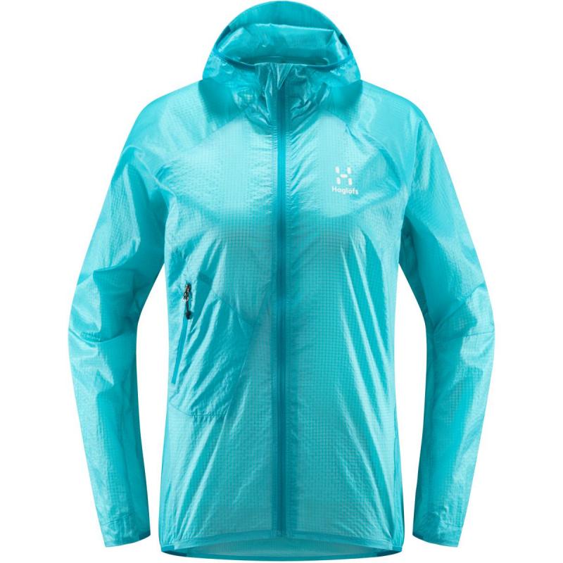 Haglöfs L.I.M Shield Comp Hood Jakke Dame Maui Blue