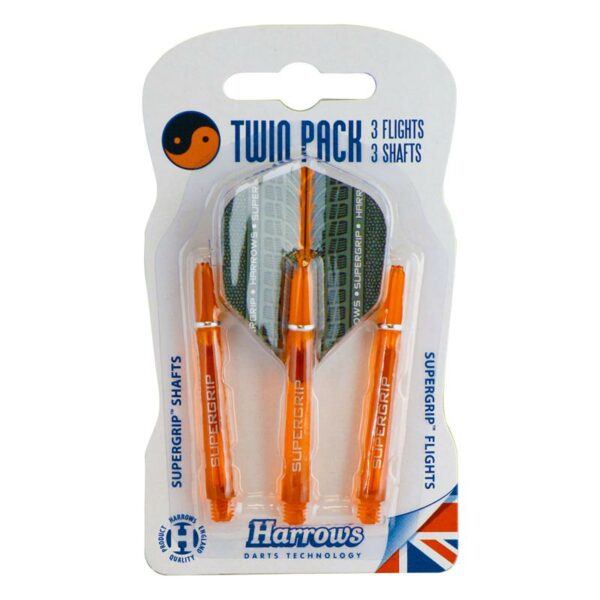 Harrows Flights & Shafts, Twin Pack Oransje HA304-1 Gjertsen Sport 1