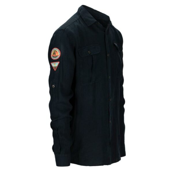 Amundsen Sport Amundsen Safari Linen Shirt Herre Navy msh58.1.530 Gjertsen Sport 13
