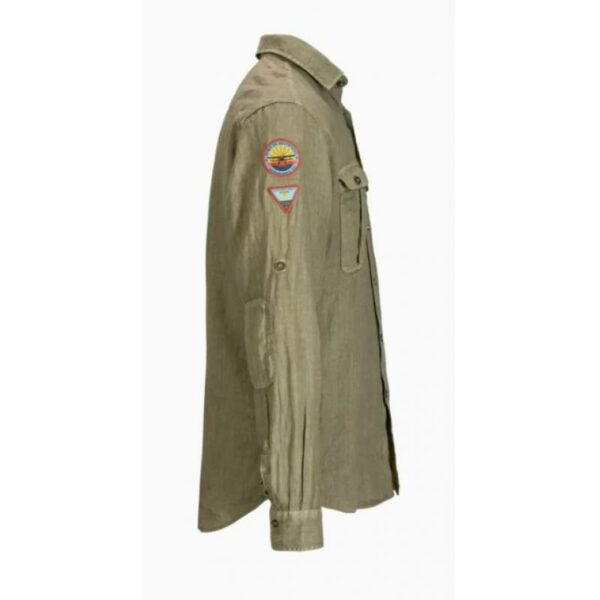 Amundsen Sport Amundsen Safari Linen Shirt Herre Oliven msh58.2 Gjertsen Sport 13