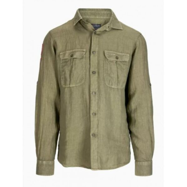 Amundsen Sport Amundsen Safari Linen Shirt Herre Oliven msh58.2 Gjertsen Sport 14
