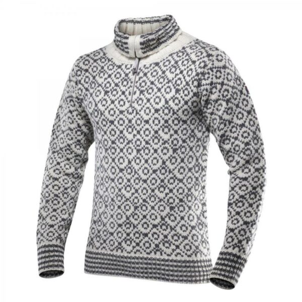 Devold Devold Svalbard Zip Neck Herre Offwhite-Antracite 396-410 Gjertsen Sport 6