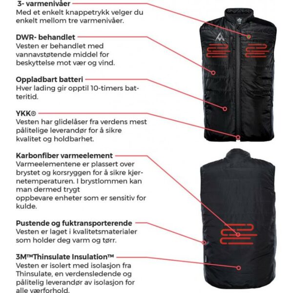 Heat Experience Heat Experience Varmevest herre 120446 Gjertsen Sport 10