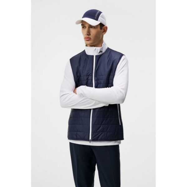 J.Lindeberg J.Lindeberg Martino Quilt Hybrid Vest Herre Navy gmow11401 Gjertsen Sport 11