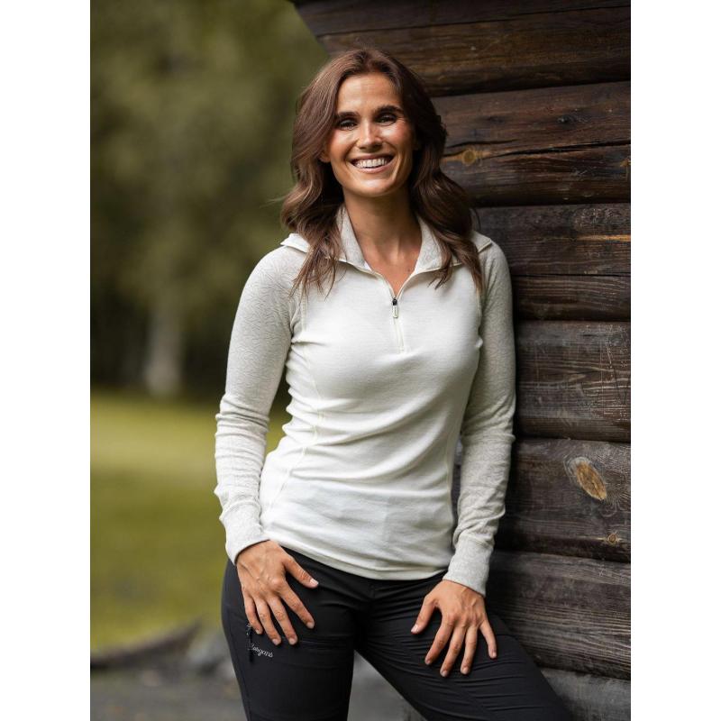 Devold Devold Duo Active Dame Zip Neck Raw White Merino GO 328 244 A Gjertsen Sport 6