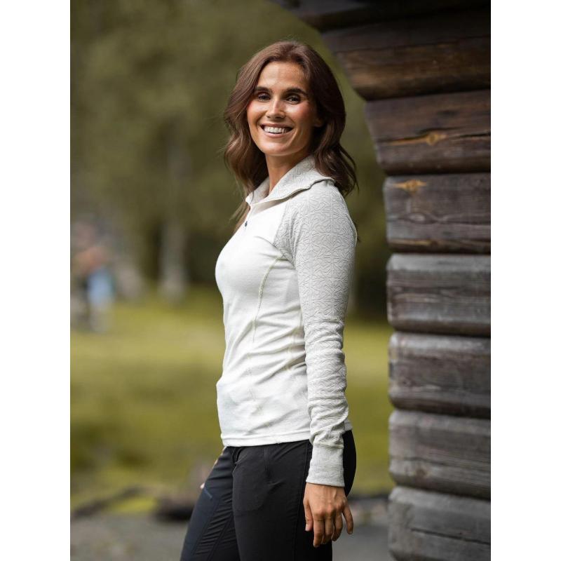 Devold Devold Duo Active Dame Zip Neck Raw White Merino GO 328 244 A Gjertsen Sport 7