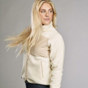 House of Hygge House of Hygge Pile Fleece Jakke Dame Hvit Gjertsen Sport 1
