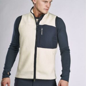 House of Hygge House of Hygge Pile Fleece Vest Herre Hvit Gjertsen Sport 1