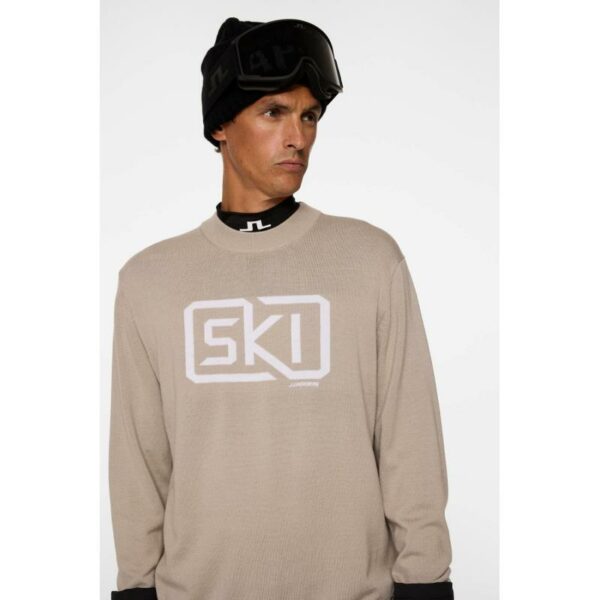 J.Lindeberg J.Lindeberg William Strikkegenser Herre Beige Gjertsen Sport 19