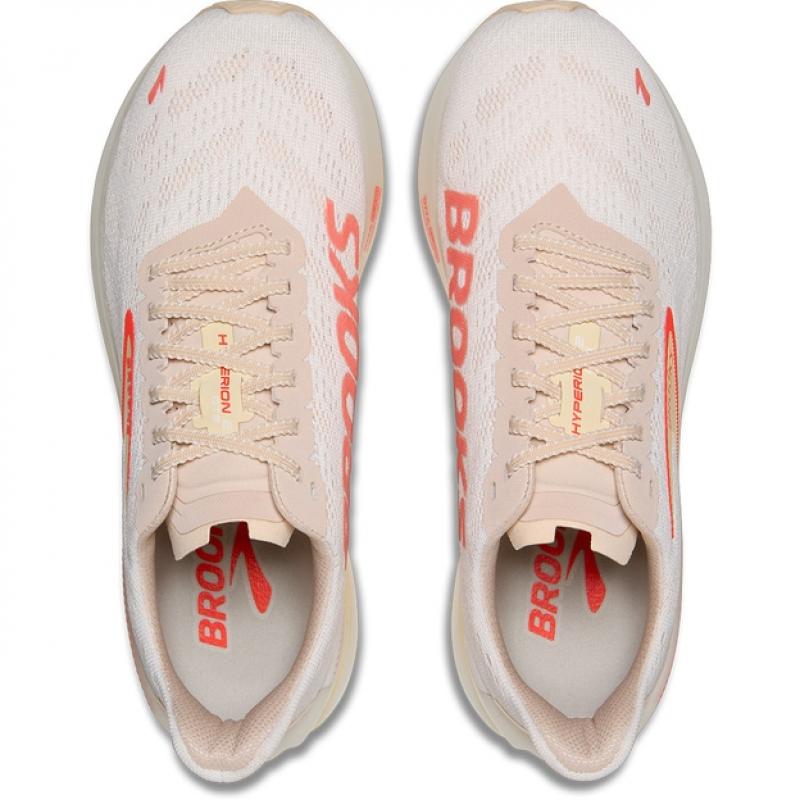 Brooks Hyperion GTS 2 Løpesko Dame Hvit-Peach-Coral 1204221B Gjertsen Sport 10