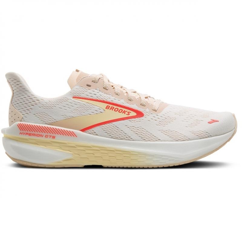 Brooks Hyperion GTS 2 Løpesko Dame Hvit-Peach-Coral 1204221B Gjertsen Sport 7