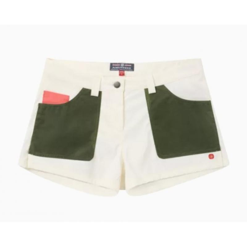 Amundsen Sport Amundsen 3Incher Field shorts dame hvit-Grønn wss80.1 Gjertsen Sport 6