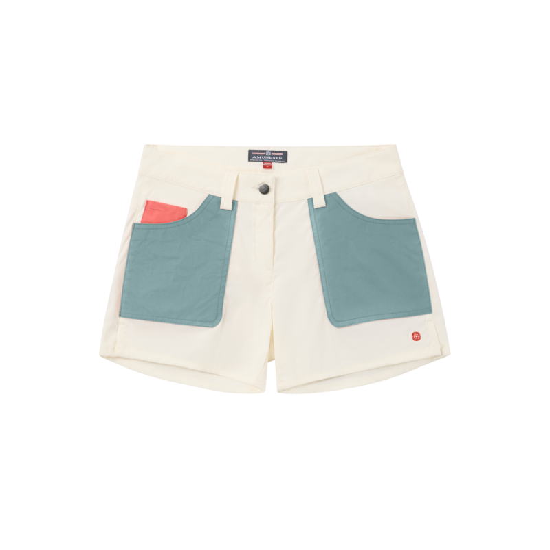 Amundsen Sport Amundsen 5Incher Field Shorts Dame Offwhite-Stormy Blue wss53.2 Gjertsen Sport 1