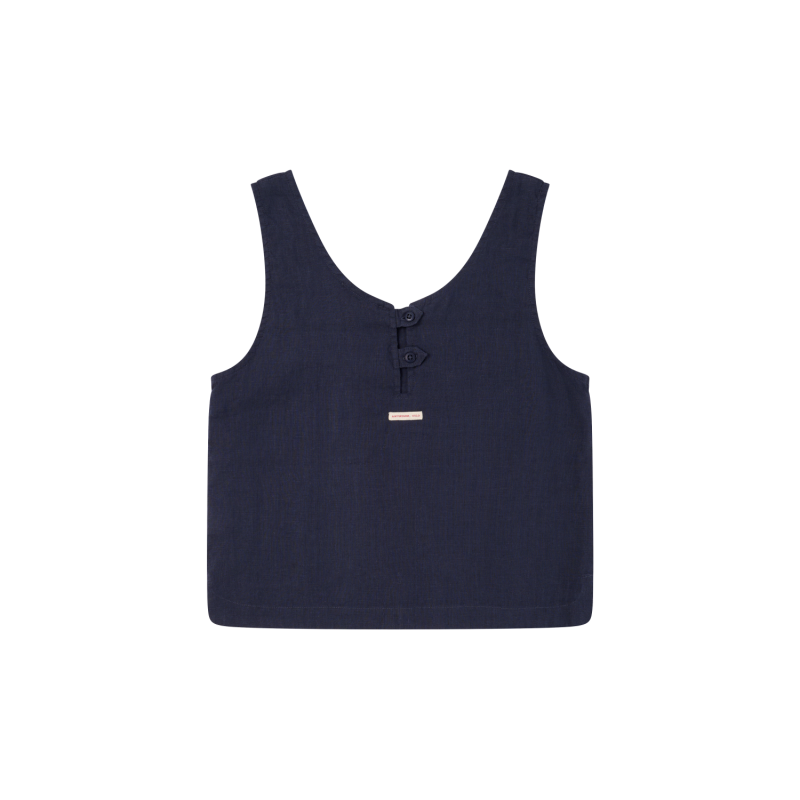 Amundsen Sport Amundsen Safari Linen Top Dame Faded Navy wsh68.2 Gjertsen Sport 3